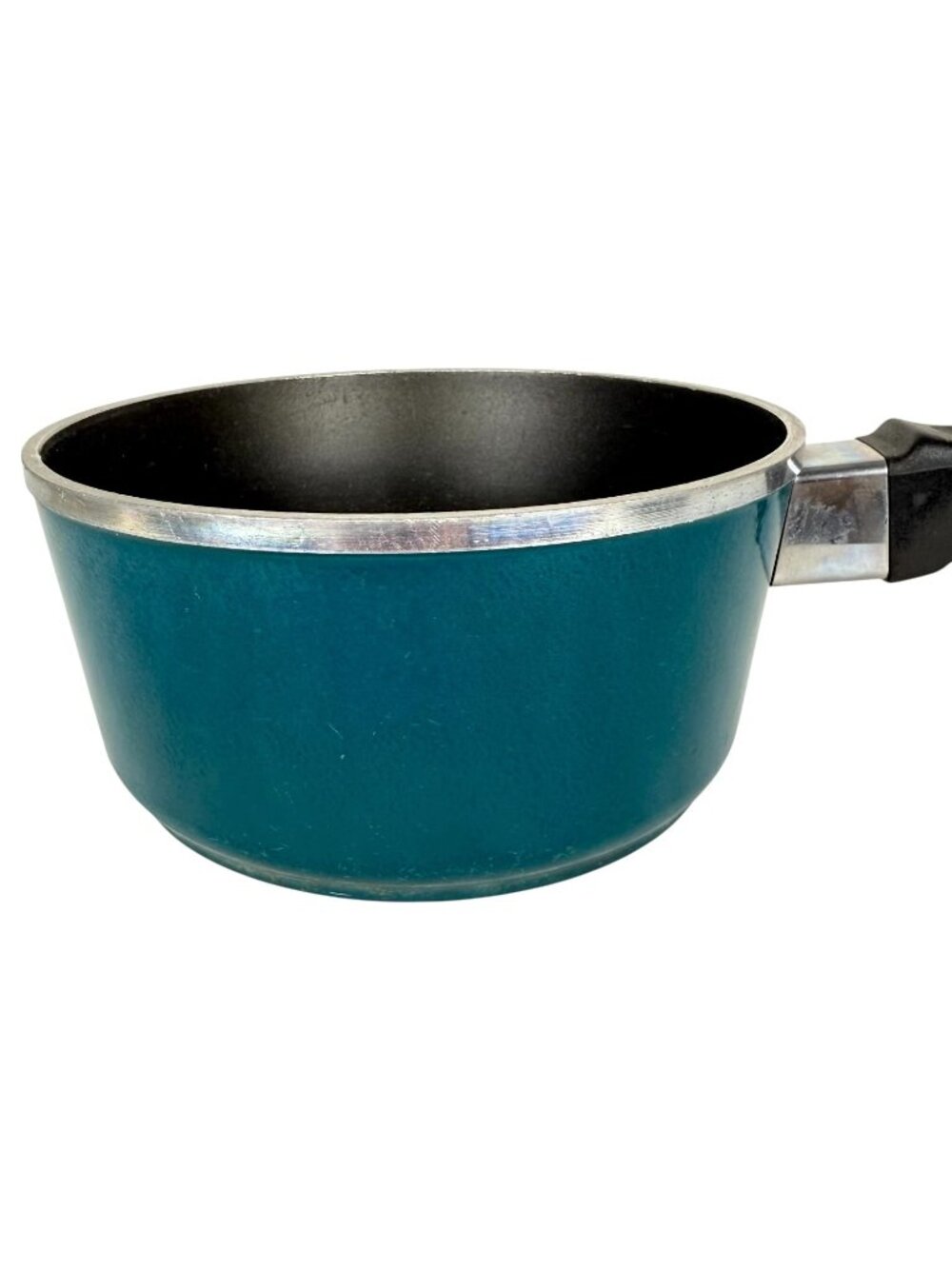 2 Vintage Club Aluminum Teal Nonstick Sauce Pans With Lids 1 QT 2 Quart Cookware - Picture 13 of 16